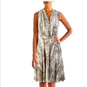 Snake print shirt dress